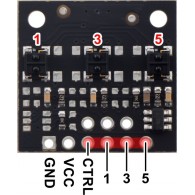 QTRX-MD-03RC - module with 3 reflectance sensor with RC (digital) output