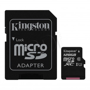 Memory card Kingston micro SDXC 128GB class 10 with adapter