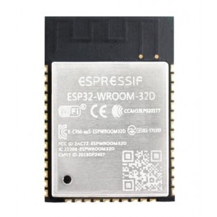 ESP32-WROOM-32D 128MBit - IoT WiFi and Bluetooth module with 128 MBit (16MB) Flash