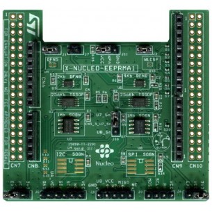 X-NUCLEO-EEPRMA1 - Standard I2C and SPI EEPROM memory expansion board based on M24xx and M95xx series for STM32 Nucleo 
