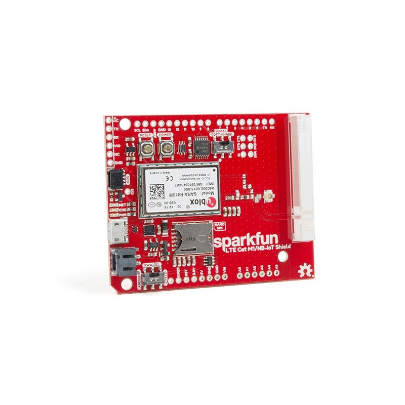 Qwiic LTE CAT M1/NB-IoT Shield - nakładka IoT z modemem LTE SARA-R4 dla Arduino