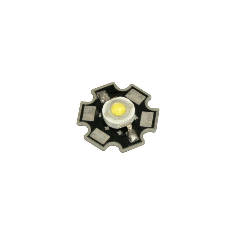 Power LED 1W with heatsink white (warm color)