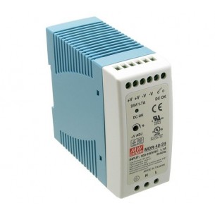 Switching power supply 40W, 24VDC, 1.7A, MDR-40-24 Mean Well