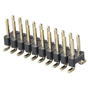 Goldpin black 2x10 pins. Straight SMD, 2.54mm pitch