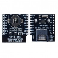 Module with RTC and MicroSD socket for D1 Mini