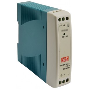 MDR-10-5 - industrial DIN Rail Power Supply 10W, 5VDC, 2A, MDR-10-5 MEAN WELL