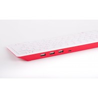 The official keyboard for Raspberry Pi white and red