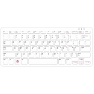 The official keyboard for Raspberry Pi white and red - keyboard layout