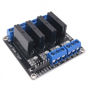 4-channel SSR 240V / 2A relay module with fuse