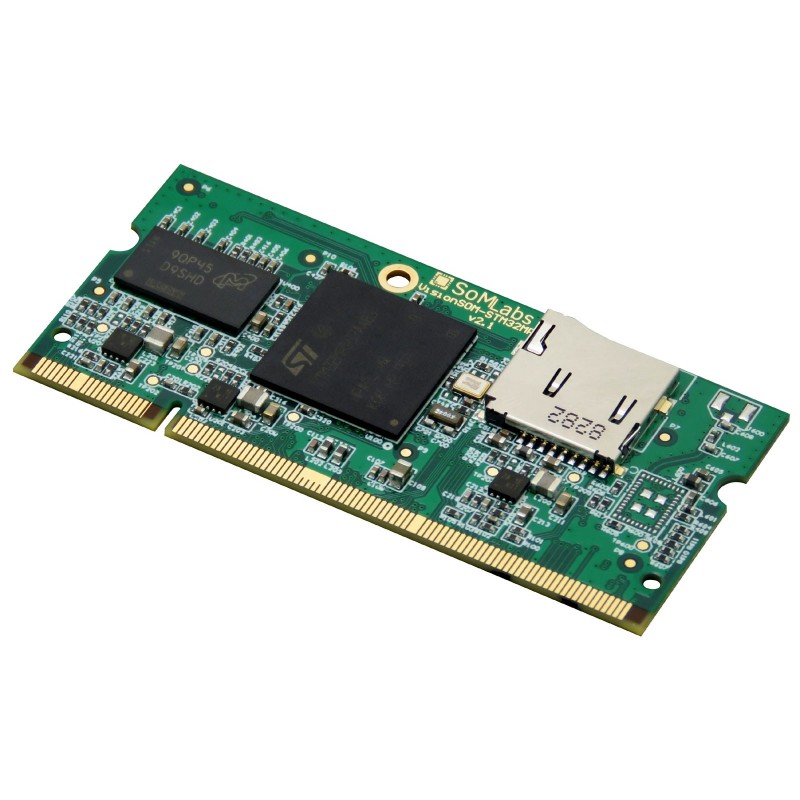 VisionSOM-STM32MP1 - moduł z procesorem STM32MP1, 512 MB RAM, gniazdem karty microSD