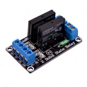 2-channel SSR 240V / 2A relay module with fuse