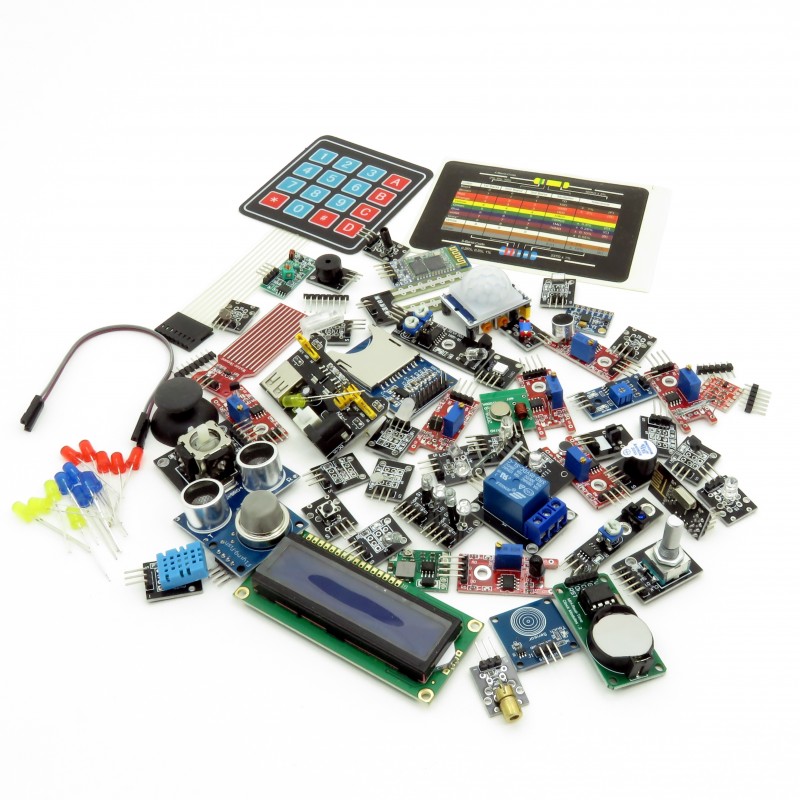 A set of sensors and modules - 65 elements