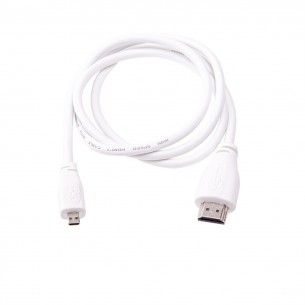 Official microHDMI cable - HDMI to Raspberry Pi (white)