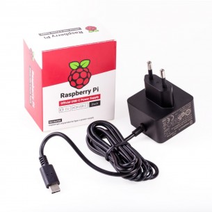 Power adapter 5.1V / 3A USB-C for Raspberry Pi 4 black