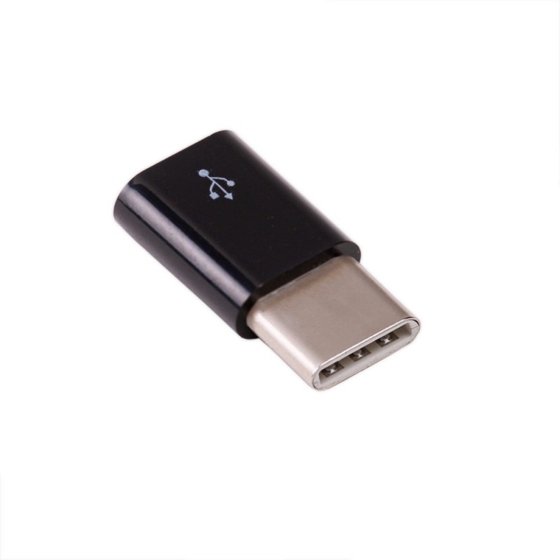 Adapter microUSB - USB-C (czarny)