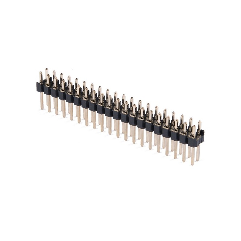 Goldpin black 2x40 pins. easy to print, 2.54mm pitch