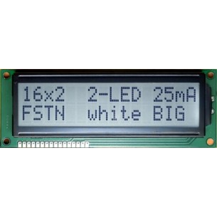 LCD-PC-1602B-FHW K/W-2L E6 C - Wyświetlacz alfanumeryczny 16x2