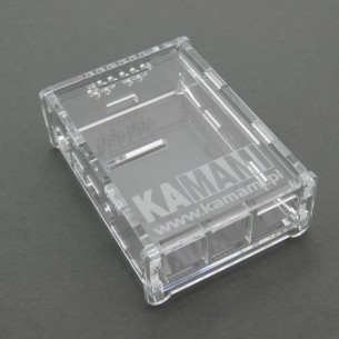 Case for Raspberry Pi 4 transparent with KAMAMI logo