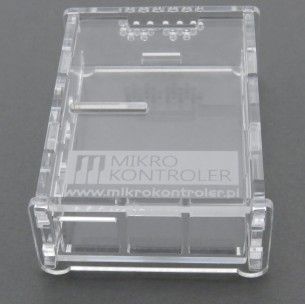 Case for Raspberry Pi 4 transparent with Mikrokontroler logo