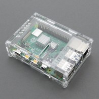 Case for Raspberry Pi 4 transparent with Mikrokontroler logo