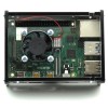 Case for Raspberry Pi 4 transparent black with fan