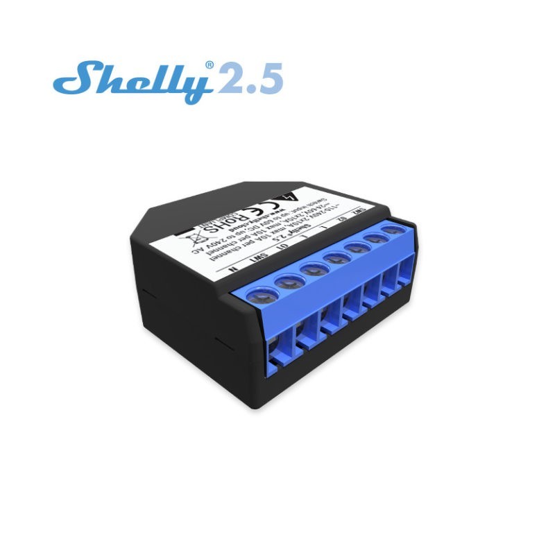 Shelly 2.5 - WiFi-operated Double Relay Switch and Roller Shutter