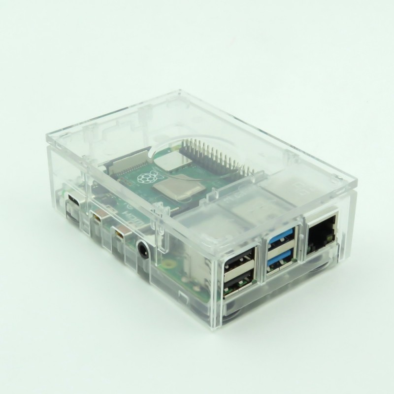 Case for Raspberry Pi 4B (transparent) - Kamami on-line store