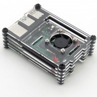 Case for Raspberry Pi 4 with fan, transparent black