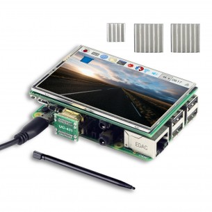 3.5 Inch HDMI TFT LCD Display with Touch Pen, 3 Heat Sinks for Raspberry Pi