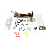 Set of electronic components + breadboard (830 elements)