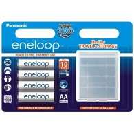 Panasonic Eneloop R6/AA 2000mAh Rechargeable Batteries - 4 pcs + case