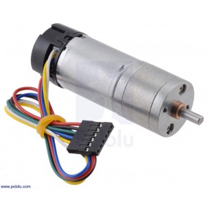 20,4:1 12V HP 25Dx65L- Metal Gearmotor with 48 CPR Encoder