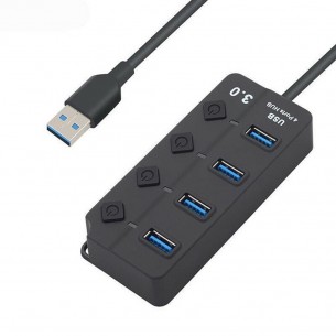 Active USB 3.0 Hub - 4 ports with switches