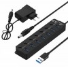 Active USB 3.0 Hub - 7 ports with switches