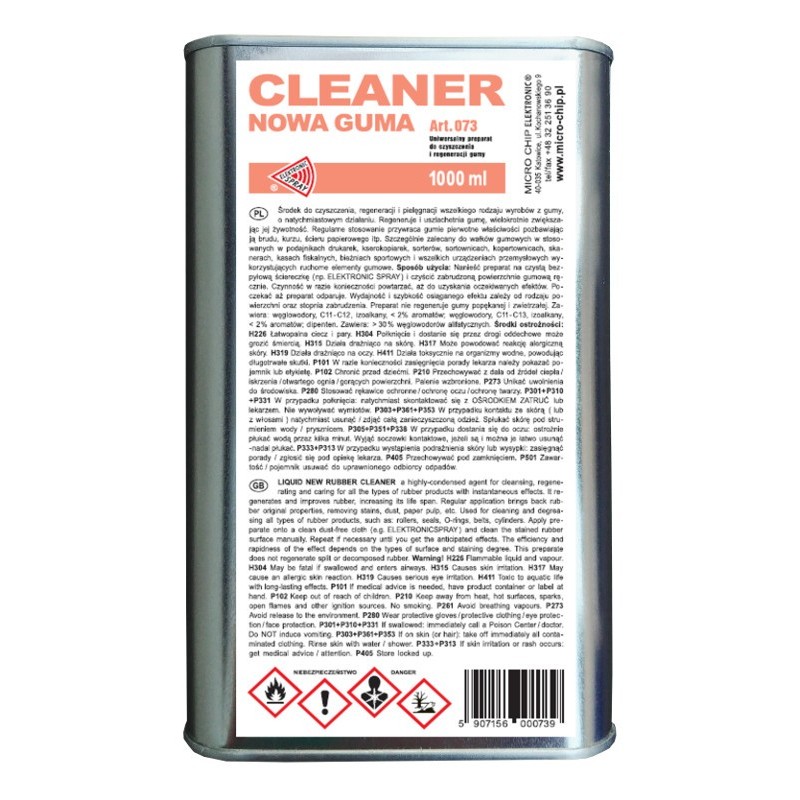 Rubber cleaner 1L - liquid for cleaning rubber