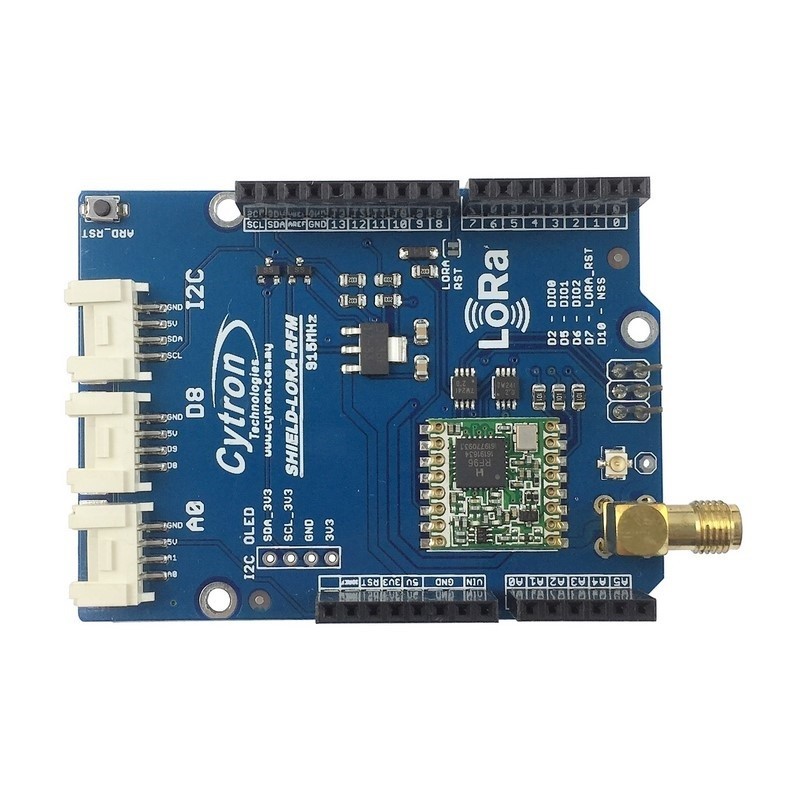 LoRa-RFM Shield - expansion board with LoRa 915MHz module for Arduino ...
