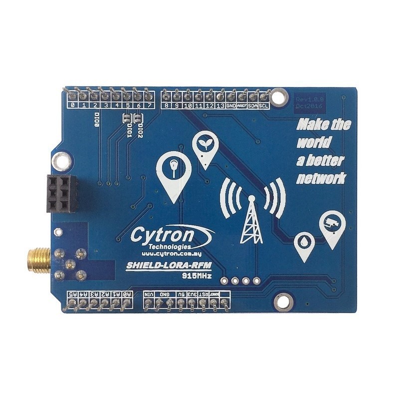 LoRa-RFM Shield - expansion board with LoRa 915MHz module for Arduino ...