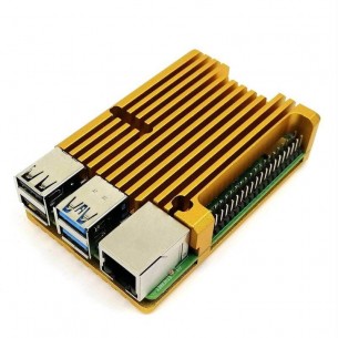 Heat sink case for Raspberry Pi 4 gold