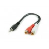 Cable minijack – 2x RCA F (chinch) 0,2m