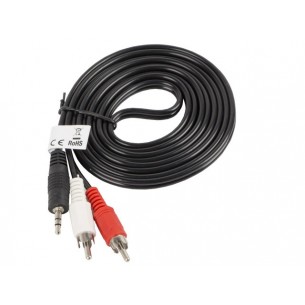 Cable minijack – 2x RCA (cinch) 2m