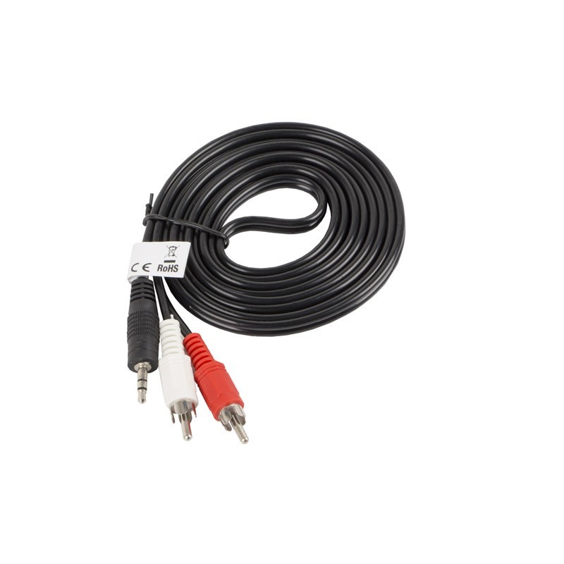 Cable minijack – 2x RCA (chinch) 2m