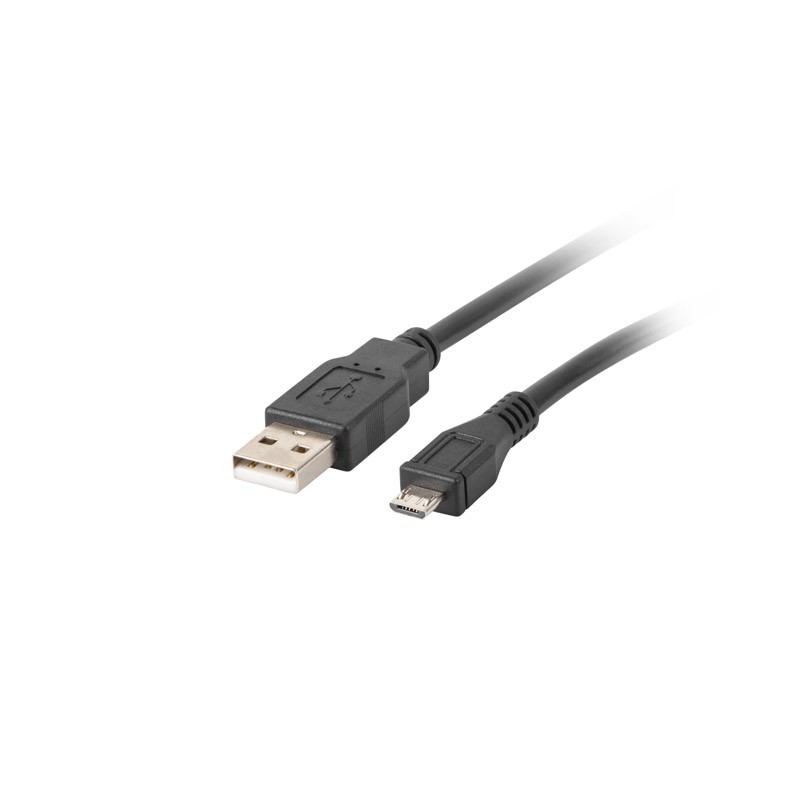 Przewód USB microUSB 0,5m czarny
