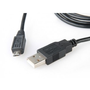 Przewód USB microUSB 1,8m czarny
