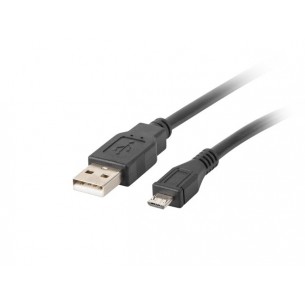 Przewód USB microUSB 1m czarny