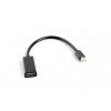 Adapter DisplayPort mini(M) 1.2 – HDMI(F) na kablu 20cm czarny LANBERG