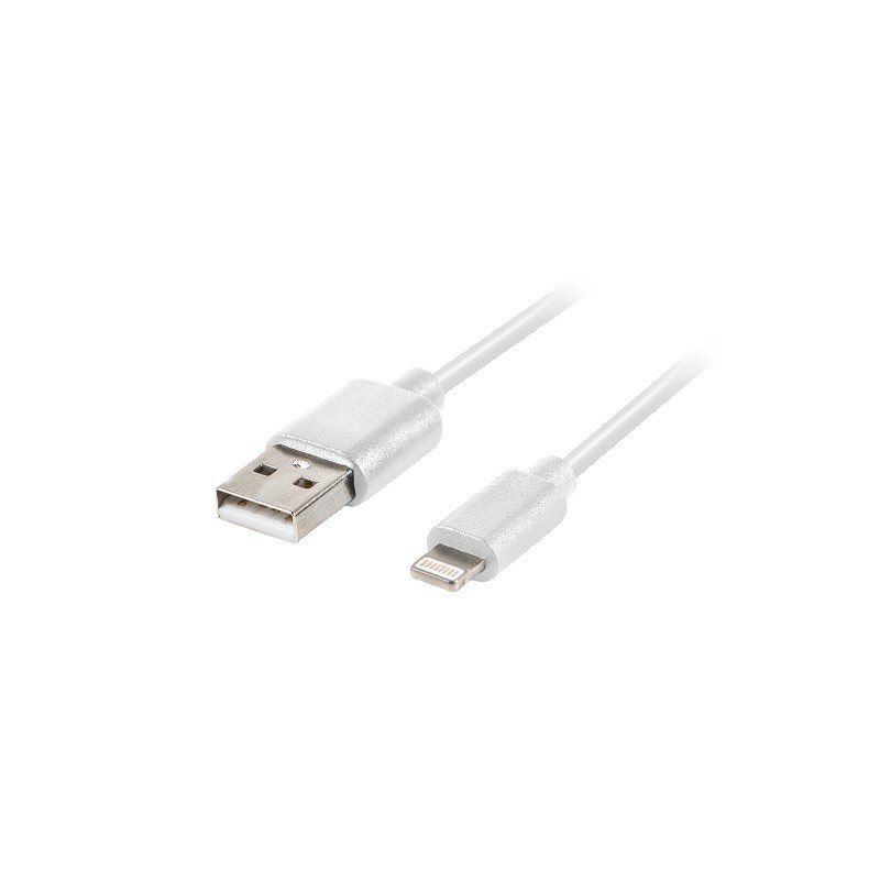 Cable USB-A lightning 1m white