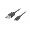 Cable USB-A lightning 1m black