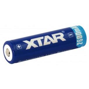 Li-Ion Xtar 18650 3.7V 2600mAh battery with protection