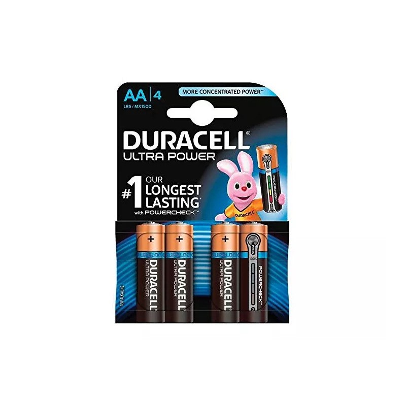 Battery AA/R6/LR06 1.5V alkaline Duracell Ultra Powercheck 4 pcs.