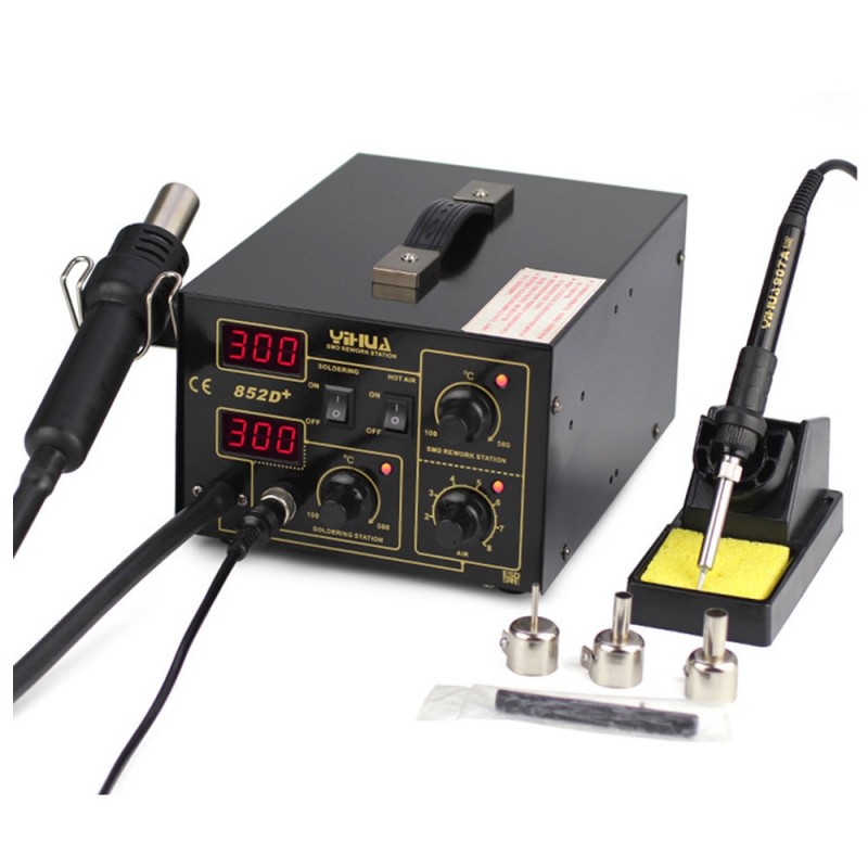 YIHUA 852D + - Soldering station 2in1 Hotair + soldering iron